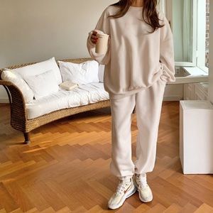 SOLD Korean Set of Sweatshirt + Sweatpants